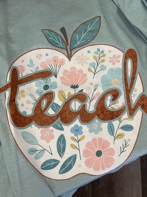 Floral Teach Apple Tee