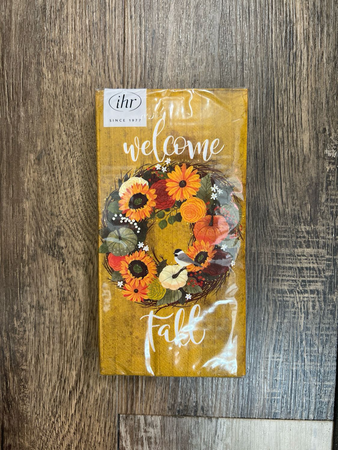Welcome Fall Wreath Guest Towel Welcome Fall Wreath Guest Towel