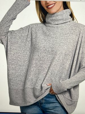 Melange Dolman Turtleneck Sweater