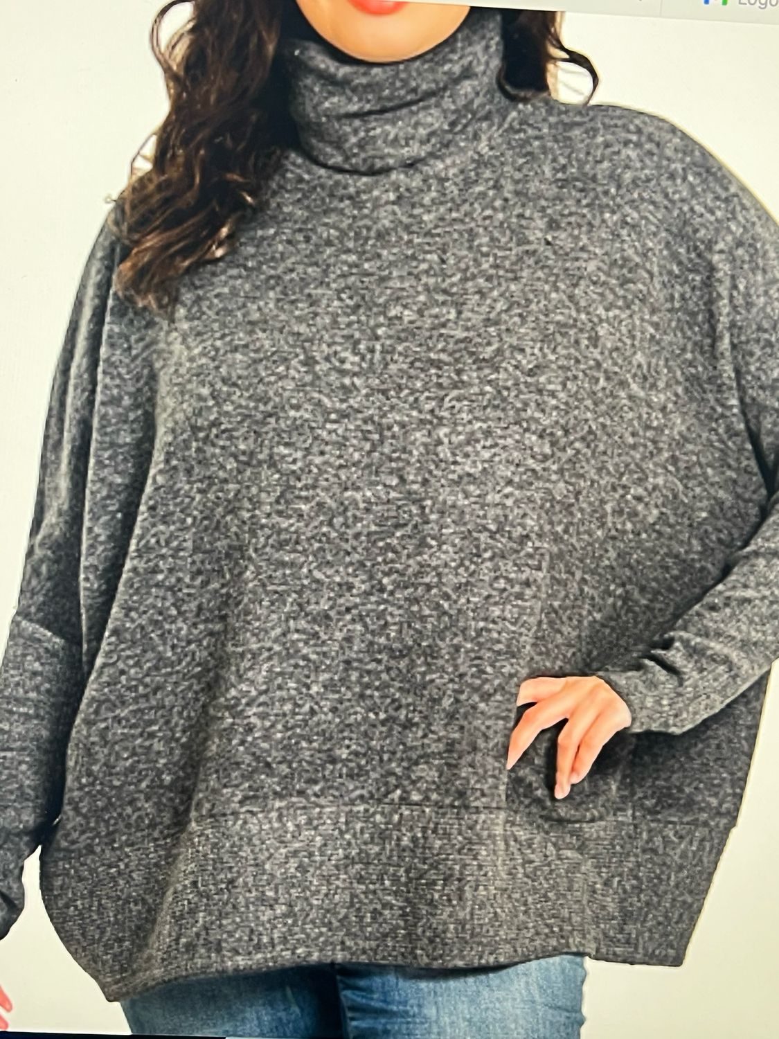 Melange Turtleneck Sweater PLUS