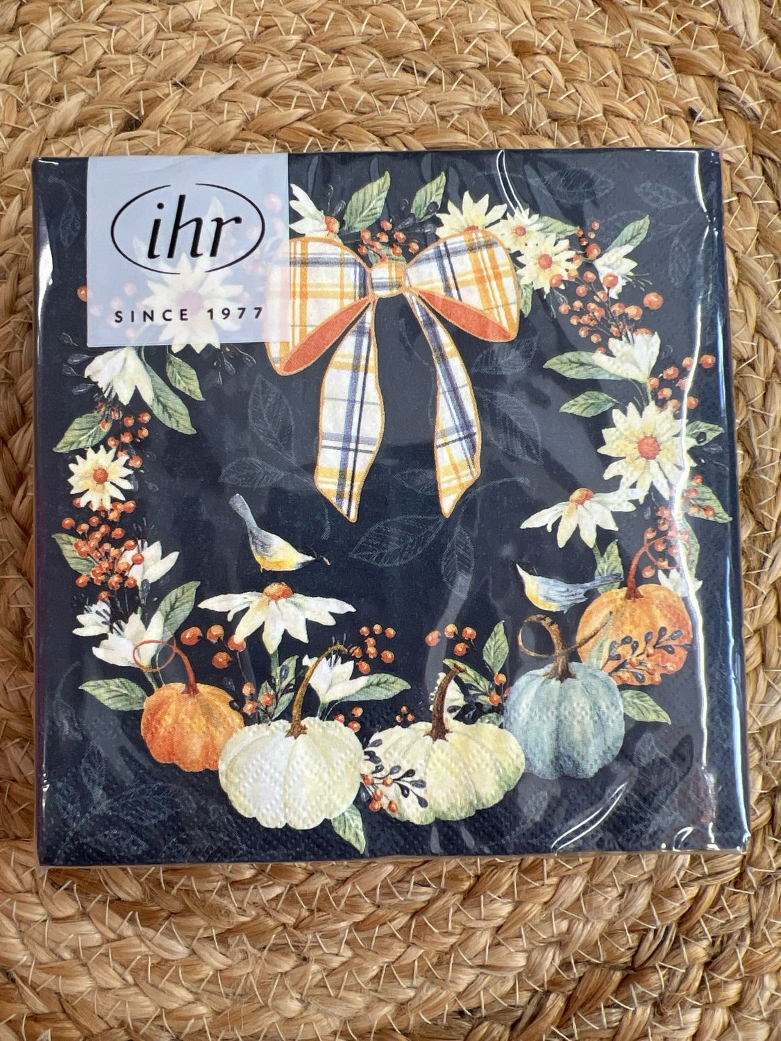 Pumpkin Wreath Cocktail Napkins