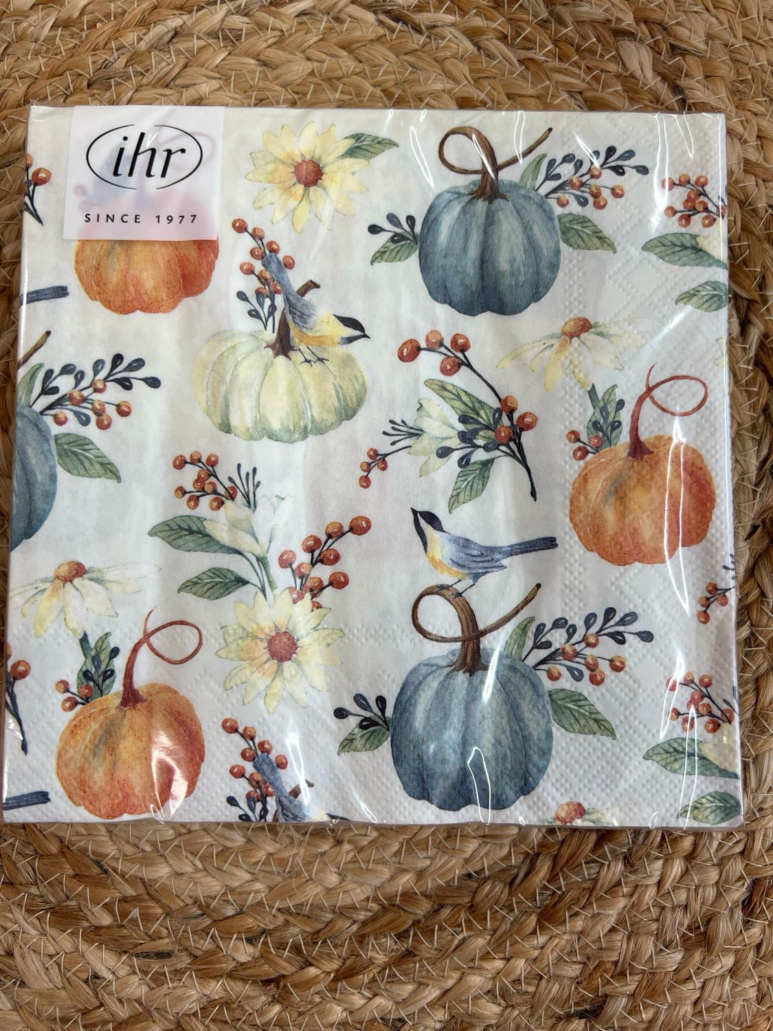 Pumpkin Floral Luncheon Napkins Pumpkin Floral Luncheon Napkins