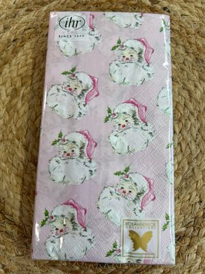 Pink Santa Guest Towel