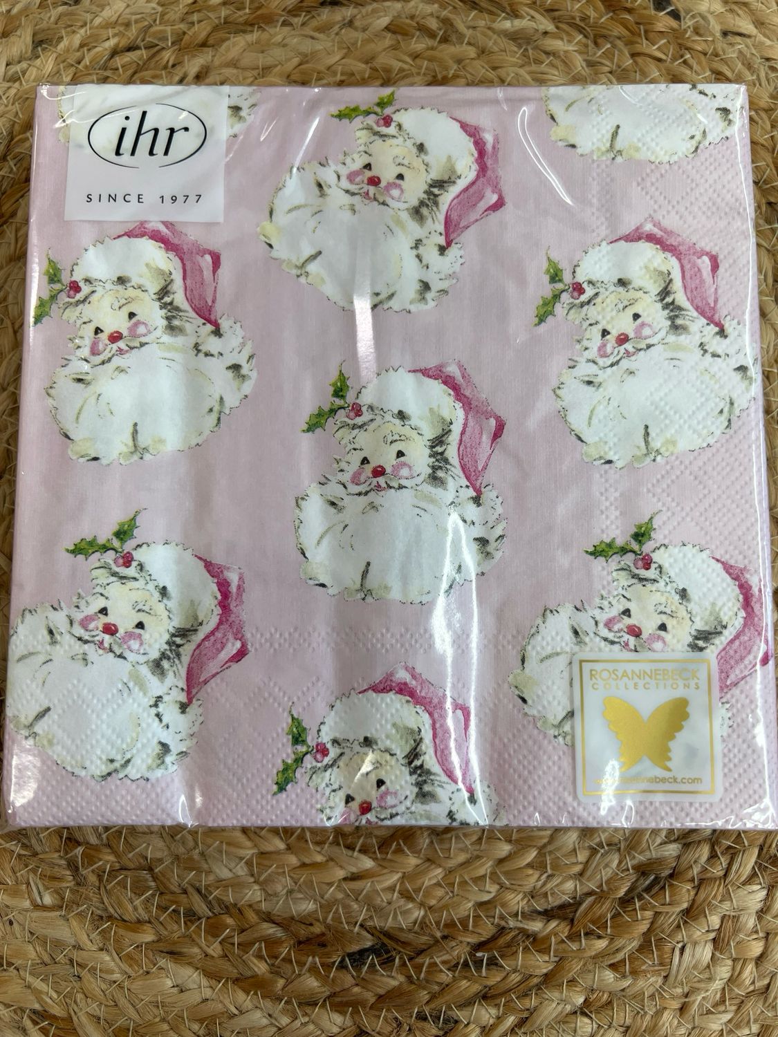Pink Santa Luncheon Napkins