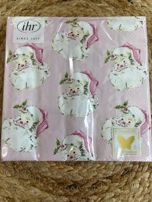 Pink Santa Luncheon Napkins