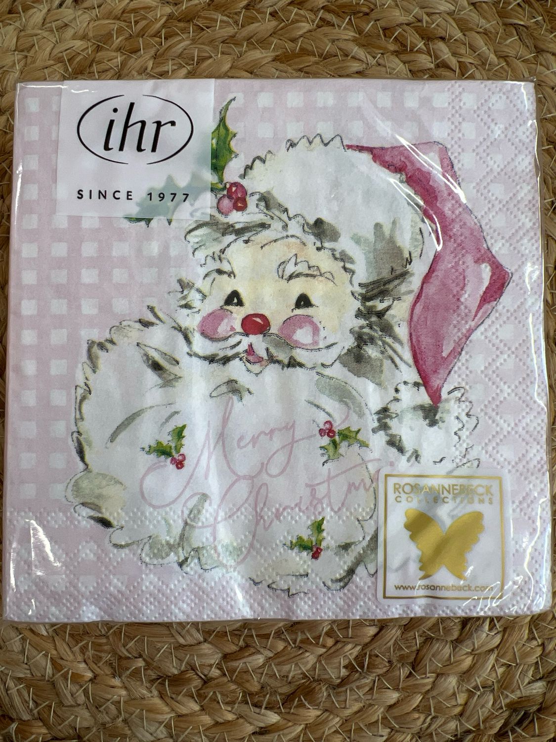Pink Santa Cocktail Napkins