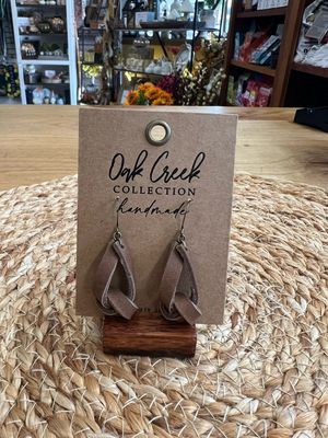 Oak Creek Handmade Earrings-Leather Knot