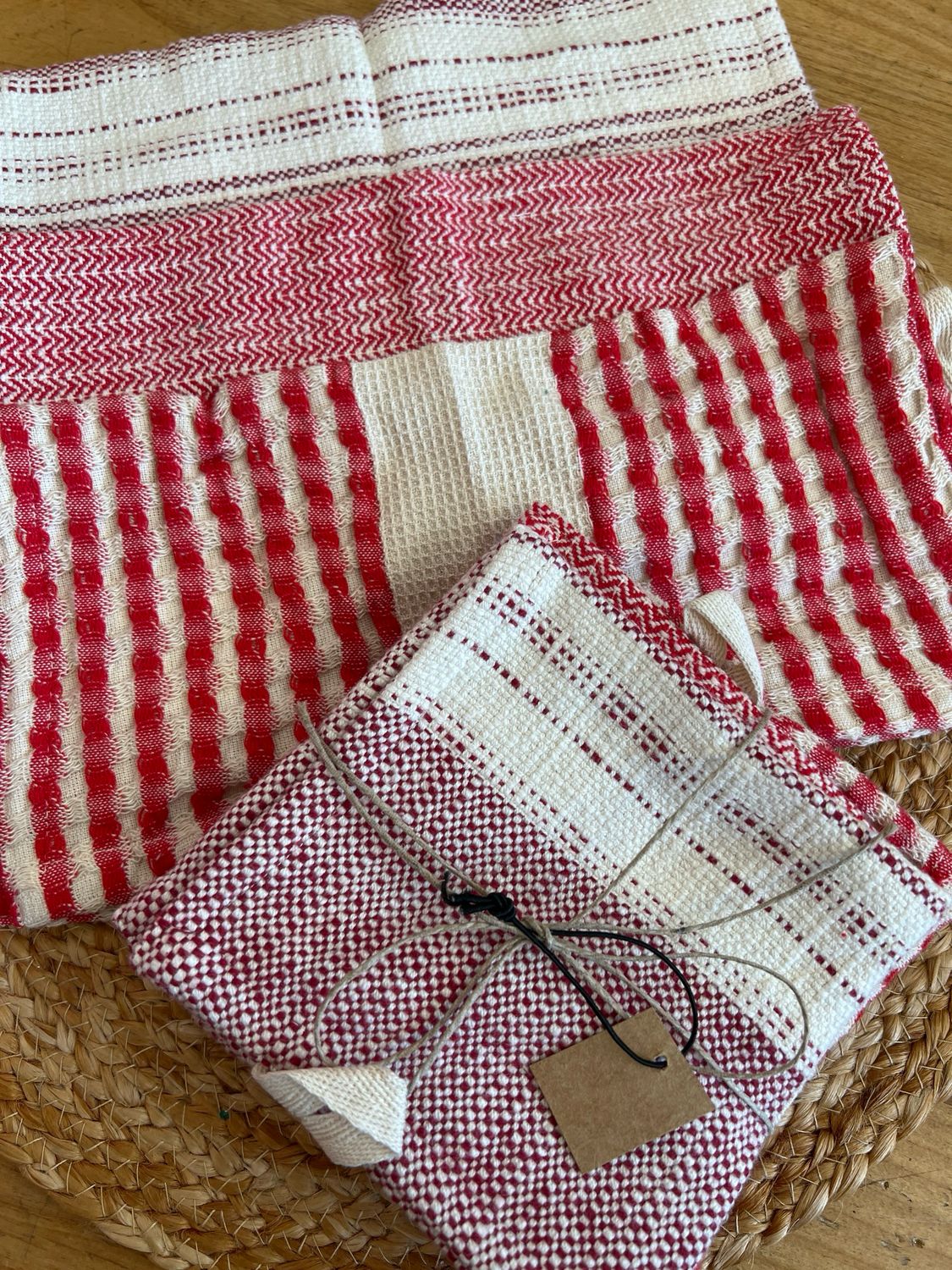 Set/3 Cotton Striped Dish Cloths