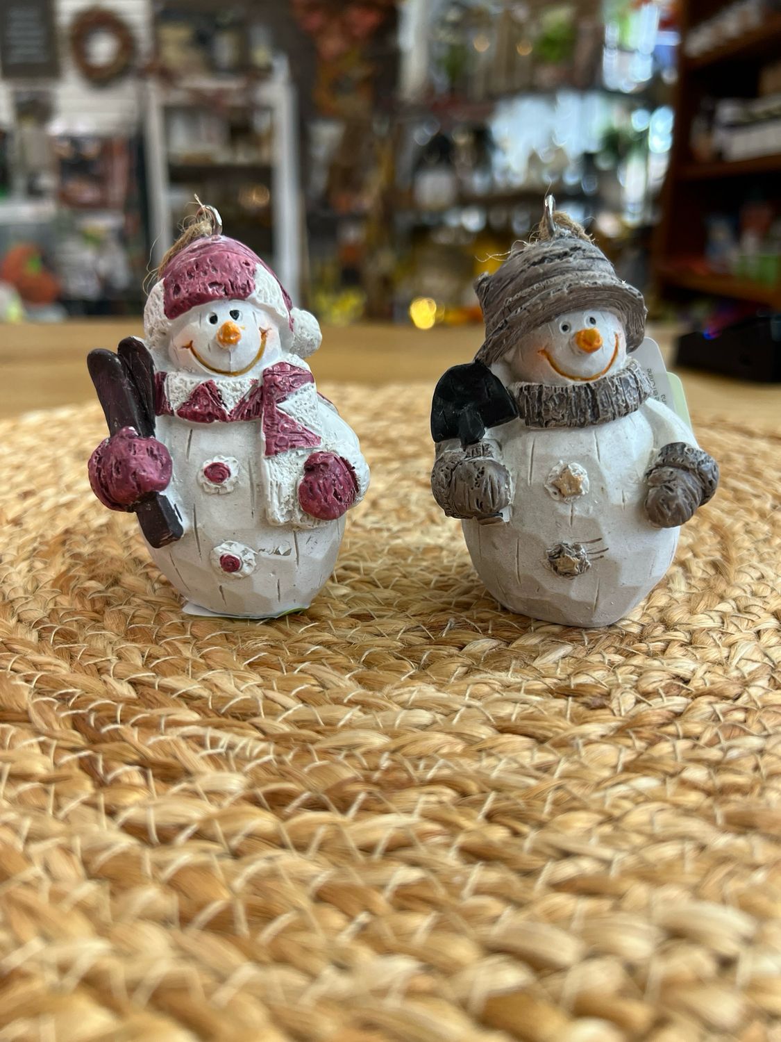 3&quot; Textured Snowmen Ornament