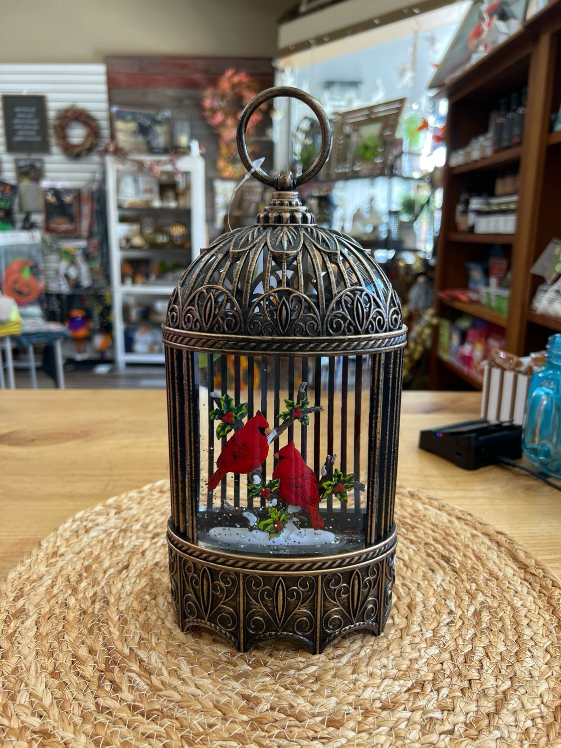 Holiday Poinsettia Water Lantern
