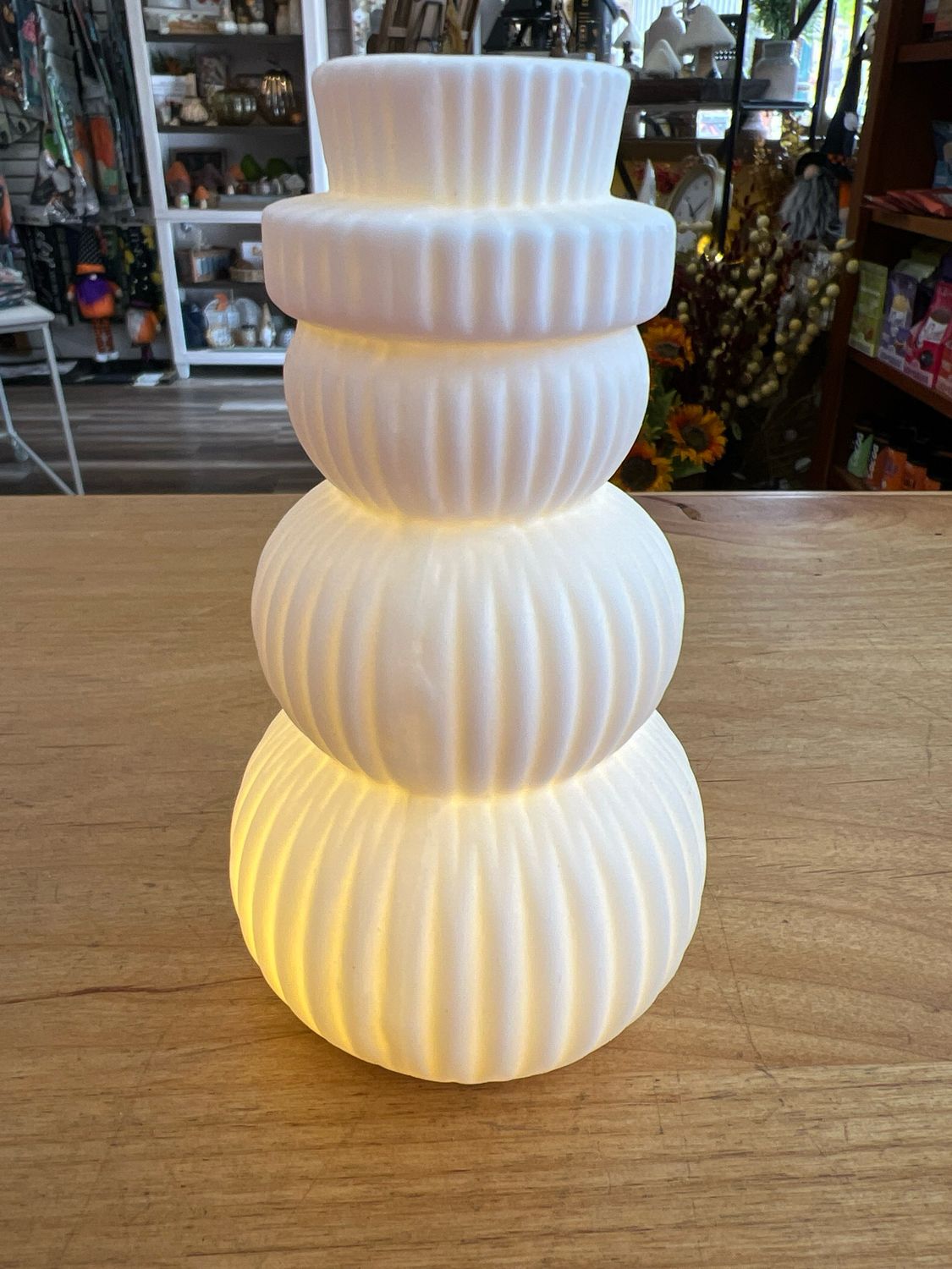 5" LED Stoneware Snowman 5" LED Stoneware Snowman