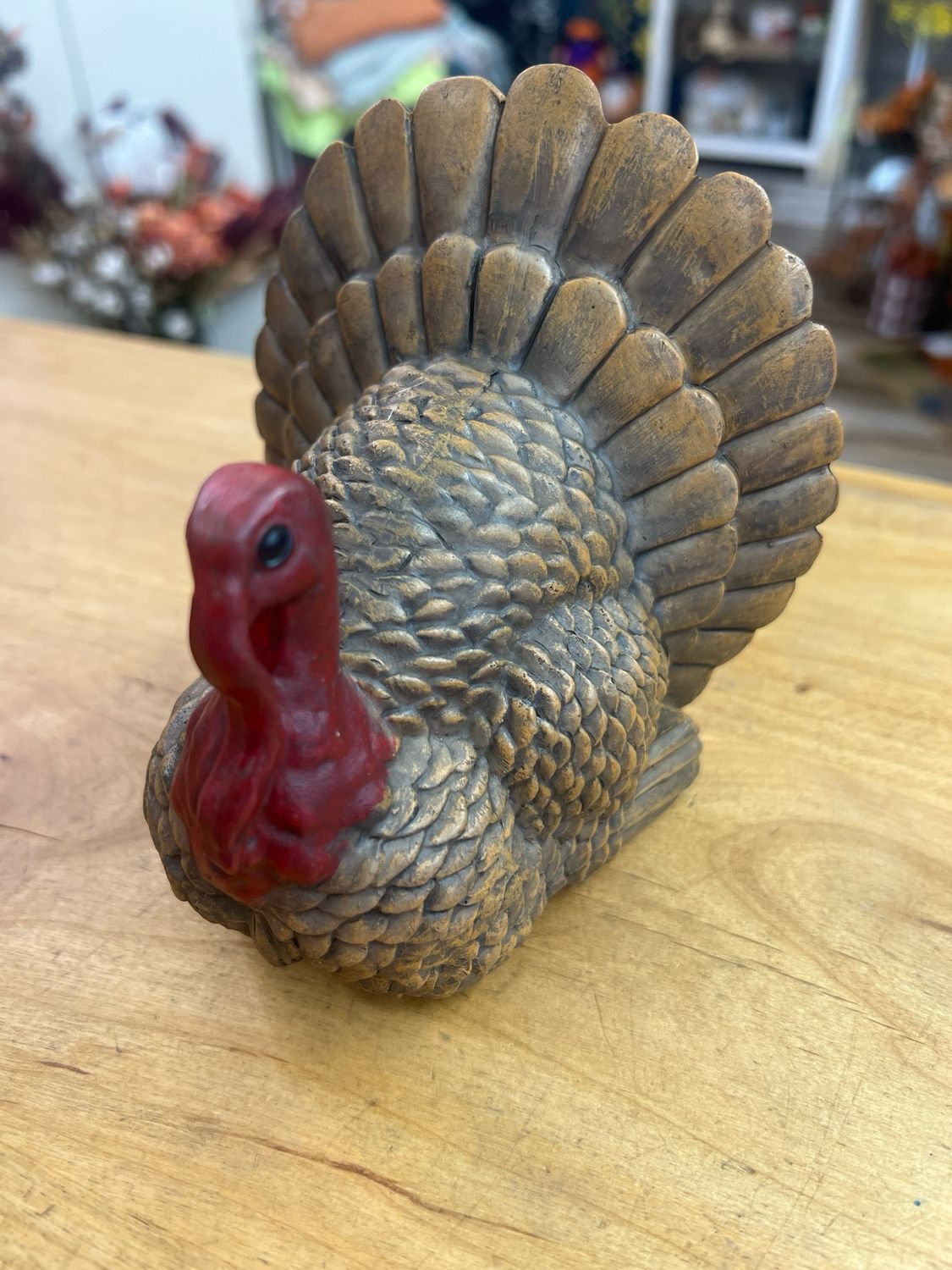 5" Brown & Red Tabletop Turkey 5" Brown & Red Tabletop Turkey