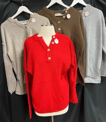 4 Button Henley Sweater 4 Button Henley Sweater
