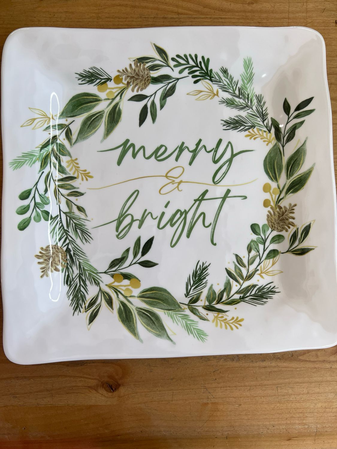 13-1/2" Melamine Merry & Bright Platter 13-1/2" Melamine Merry & Bright Platter