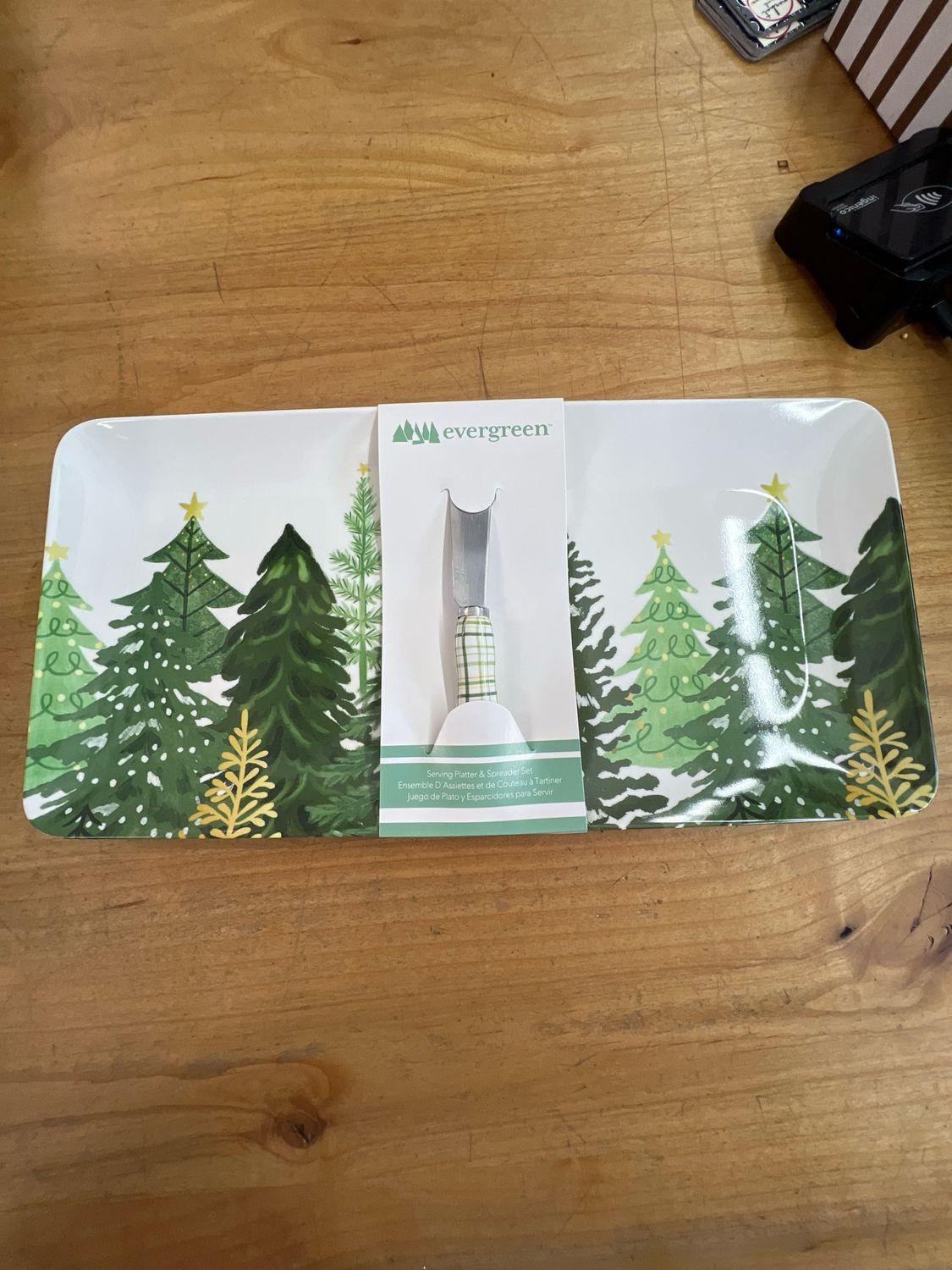 Rectangle Melamine Evergreen Platter