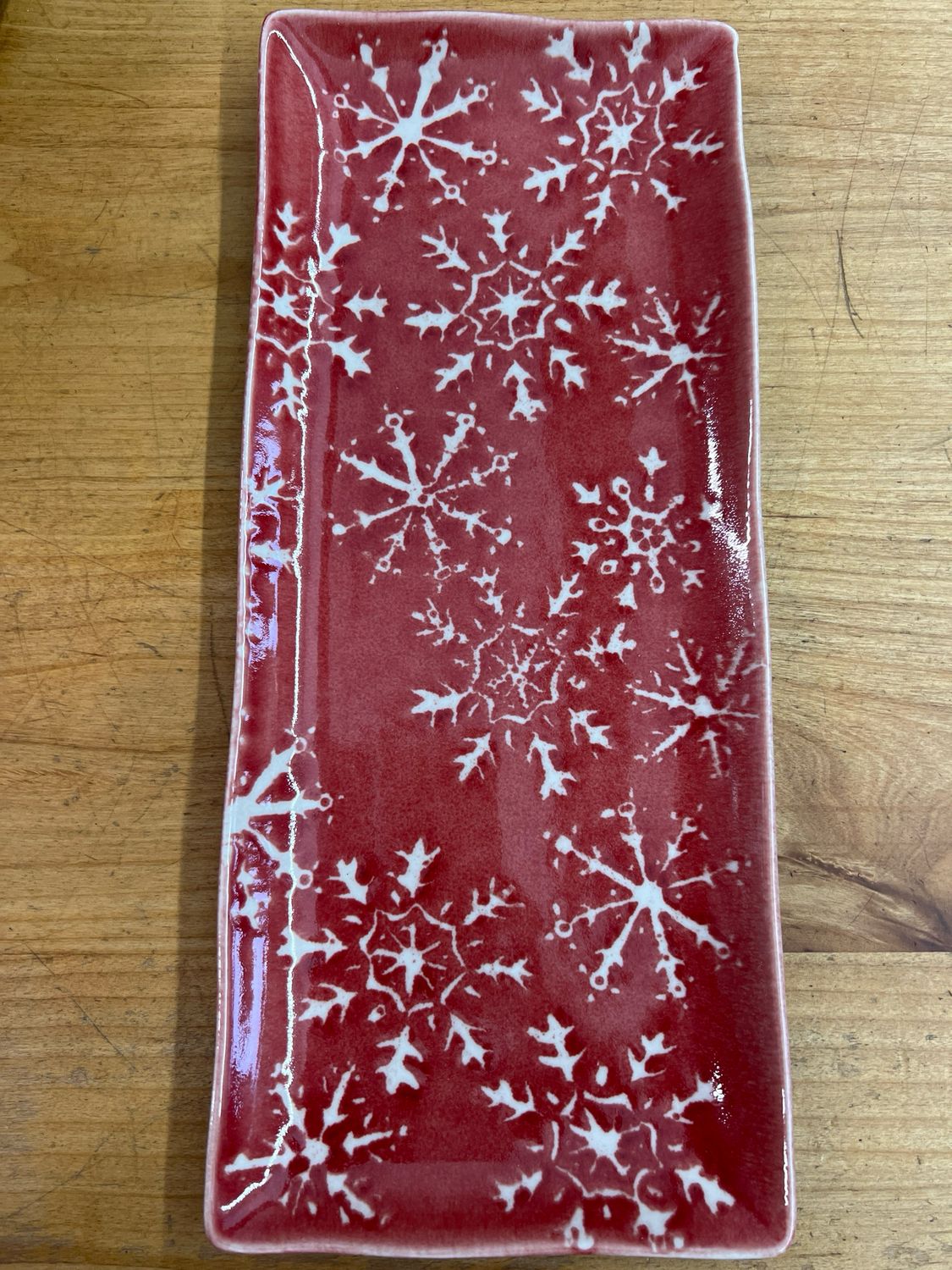 Rectangular Snowflake Platter