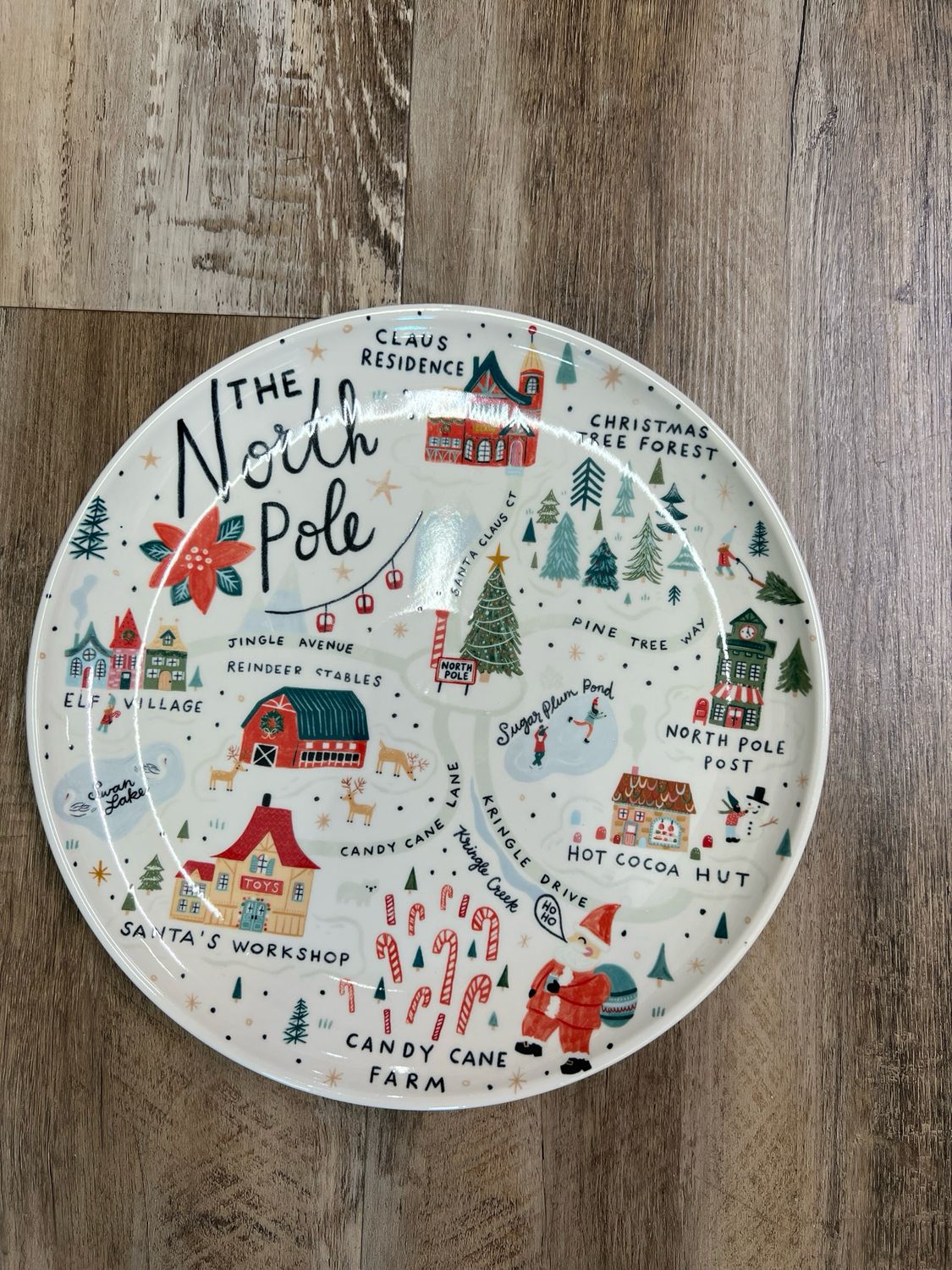 11&quot; Stoneware North Pole Plate