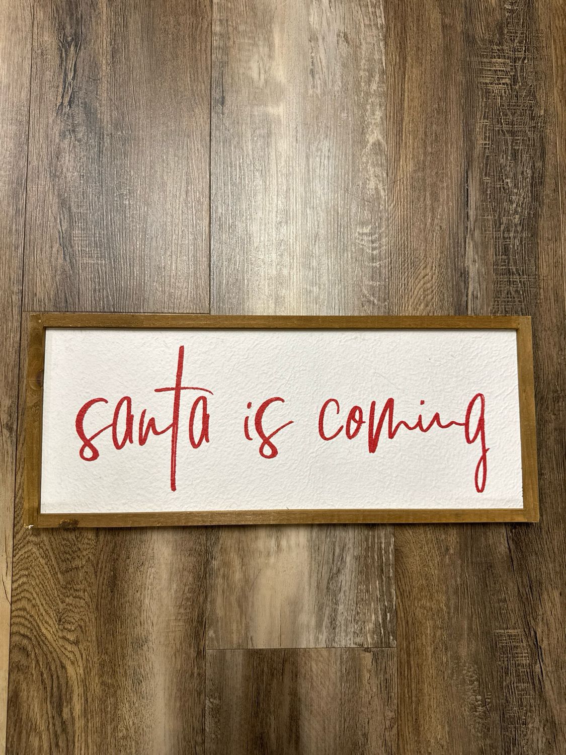 24&quot; x 10&quot; Santa is Coming Wall Decor