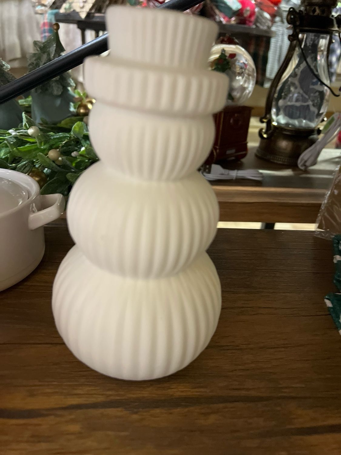 7&quot; Stoneware Light Up Snowman