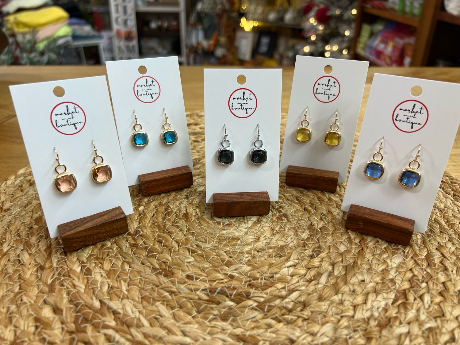 Jeweltone Drop Earrings