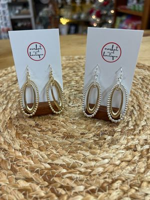 Double Oval Drop Earrings Double Oval Drop Earrings