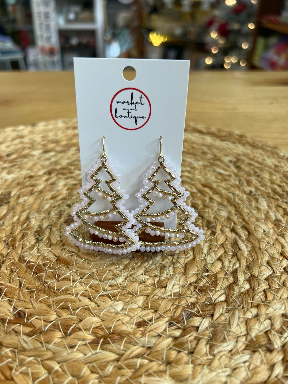 Pink Snowy Tree Earrings Pink Snowy Tree Earrings