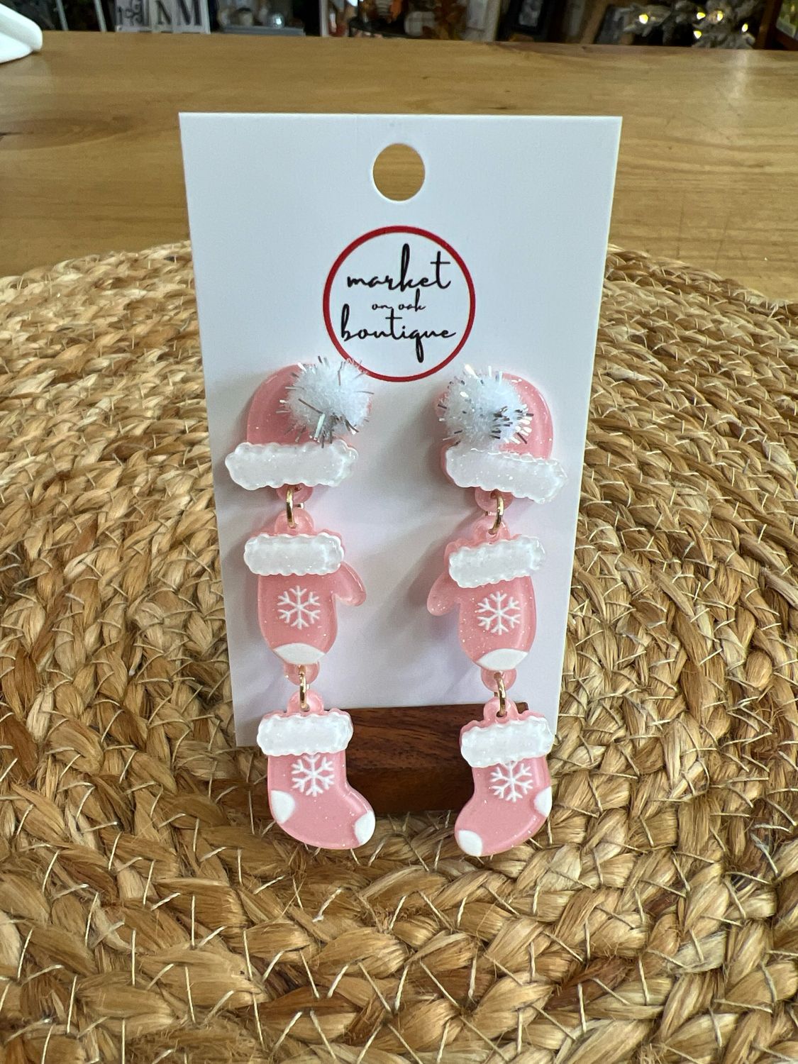 Pink Dangle Earrings