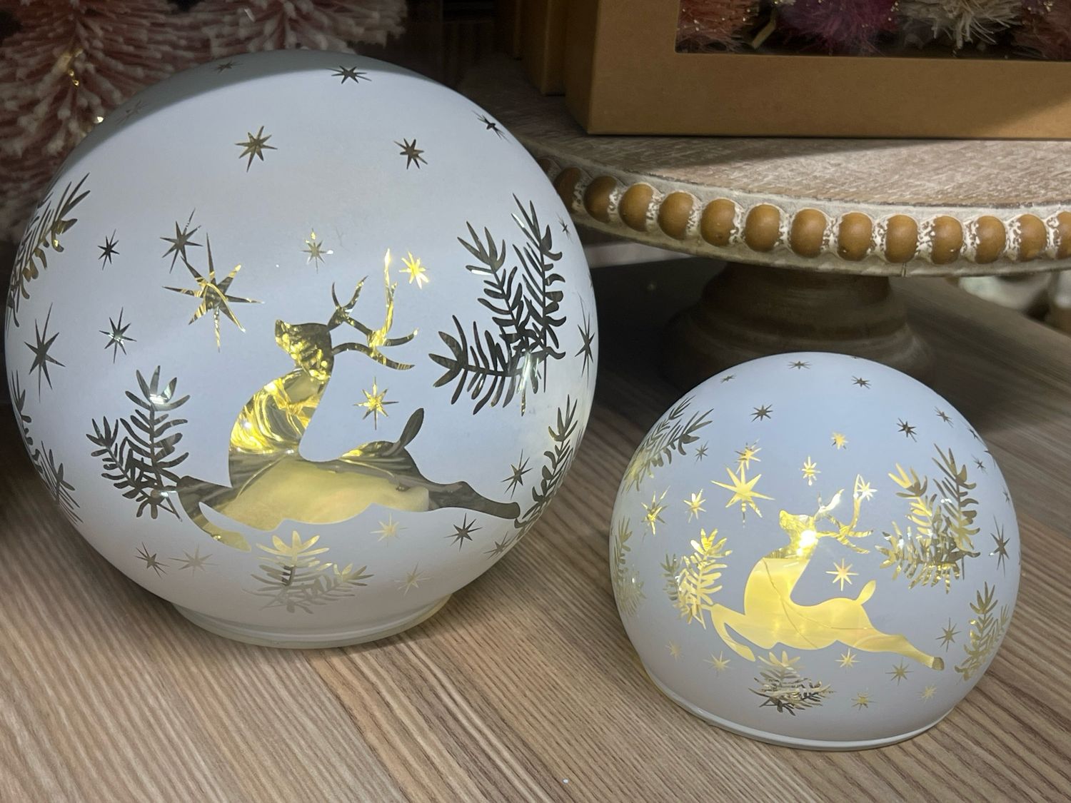 Jumping Deer Glass LED Orb