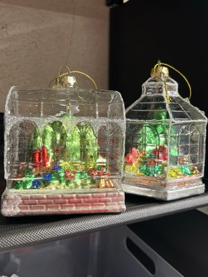 5" Glass Greenhouse Ornament 5" Glass Greenhouse Ornament