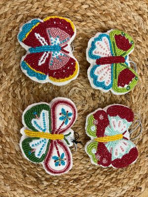 Glass Butterfly Ornaments