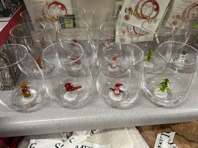 Holiday Stemless Wine Glass