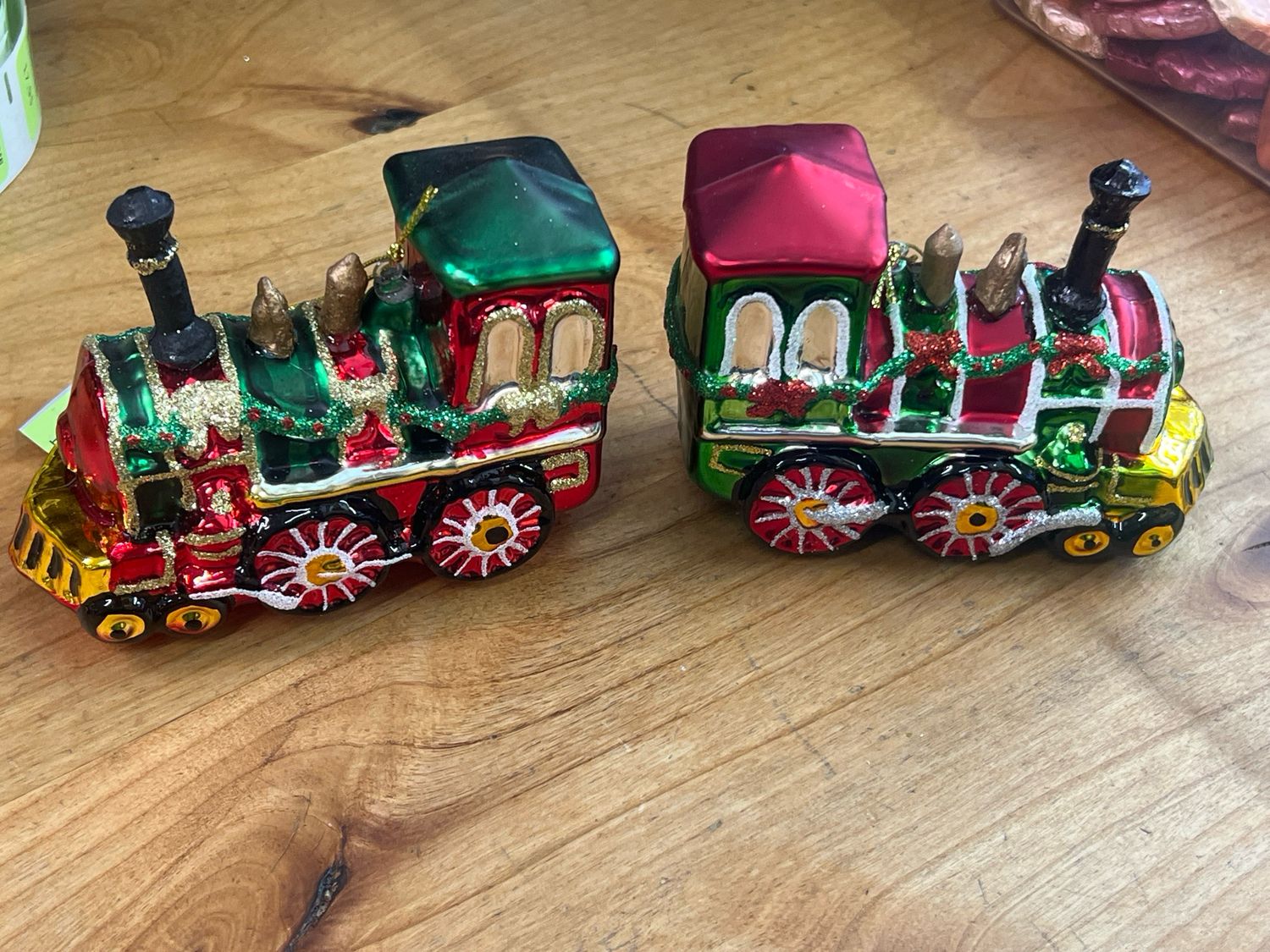 4-3/4&quot; Blown Glass Train Ornament