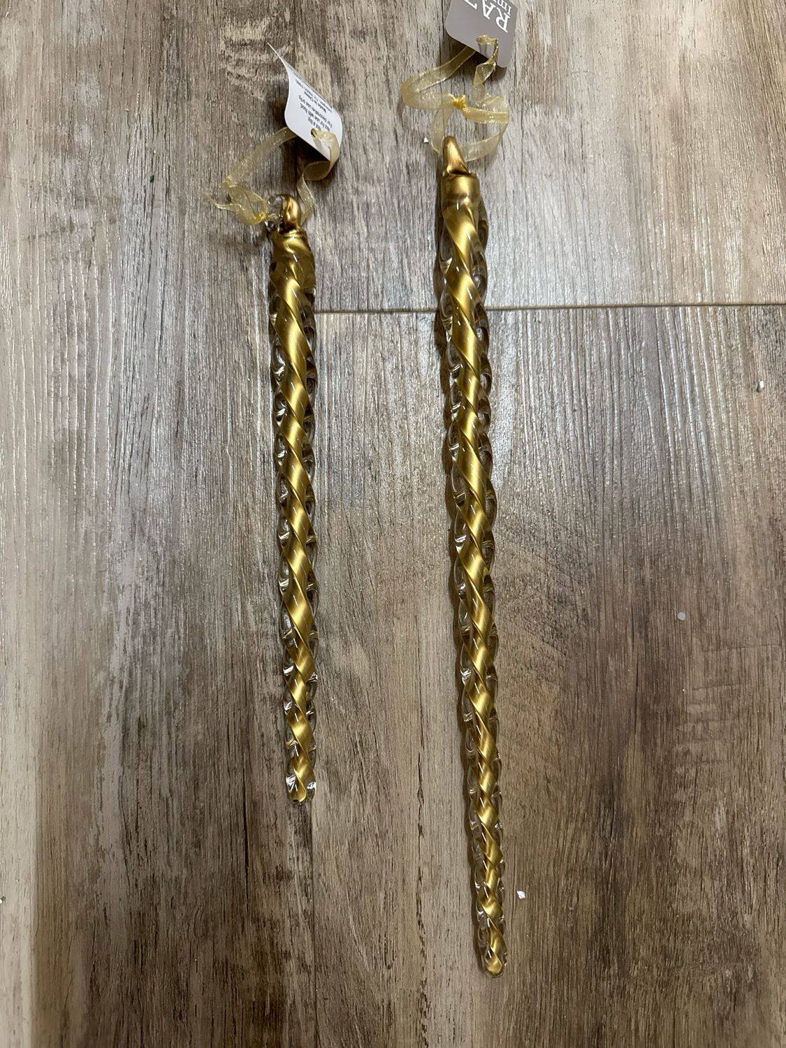 Golden Glass Icicle Ornament Golden Glass Icicle Ornament