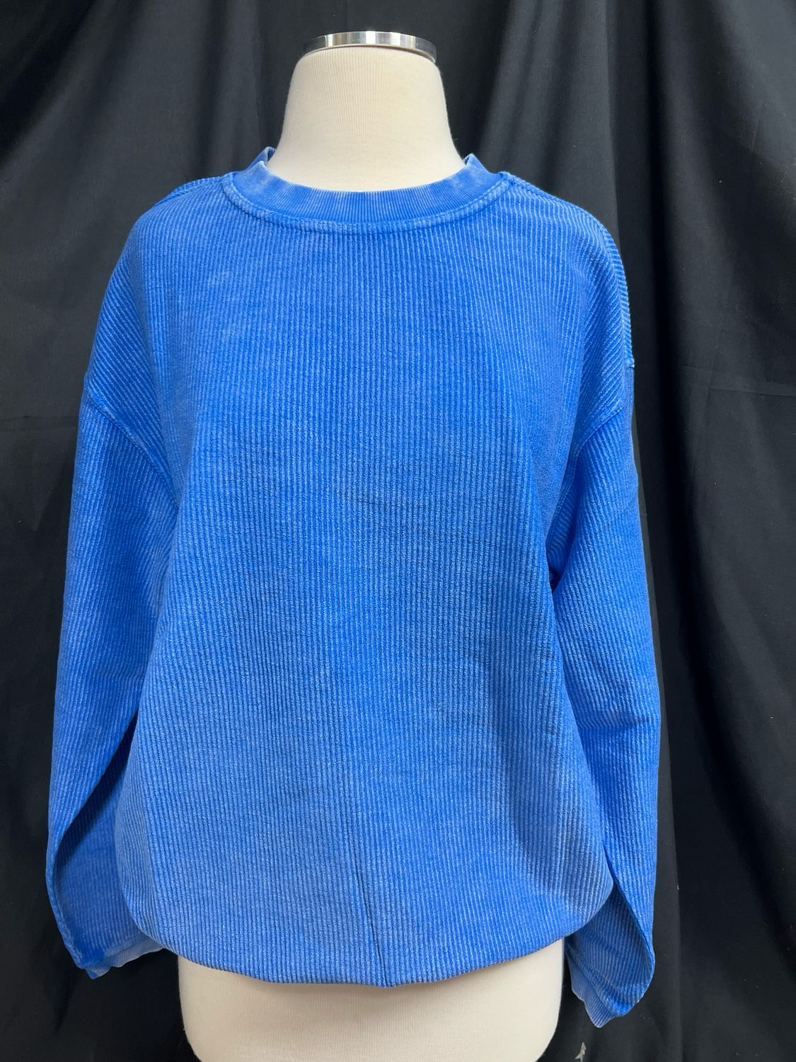 Royal Blue Corded Crew