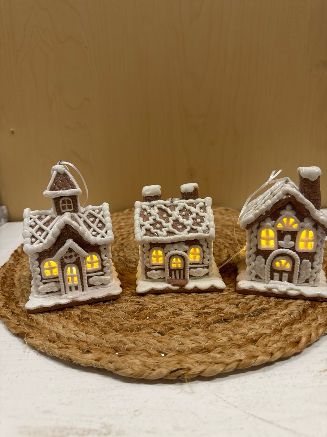 Lighted Gingerbread House Ornament