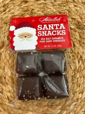 Abdallah 2.4oz Santa Snacks Dark Chocolate Sea Salt Caramels