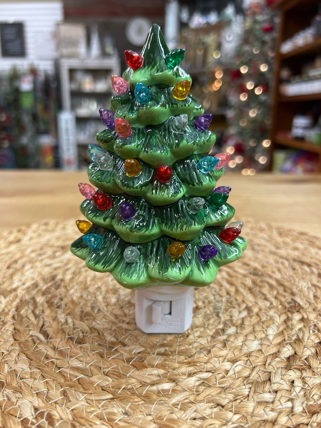 6" Vintage Green Tree Nightlight 6" Vintage Green Tree Nightlight