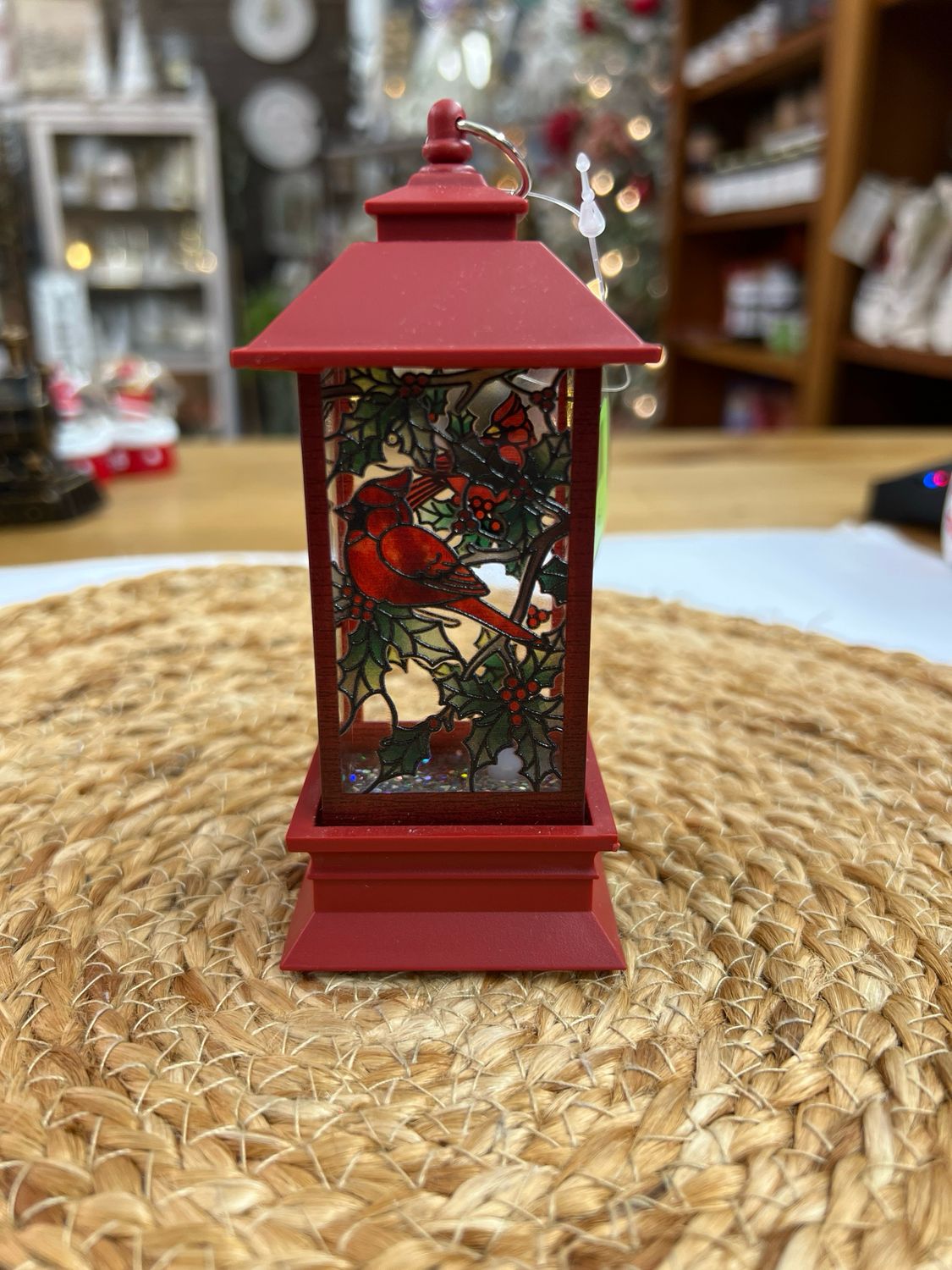 5&quot; Red Acrylic Cardinal Lantern