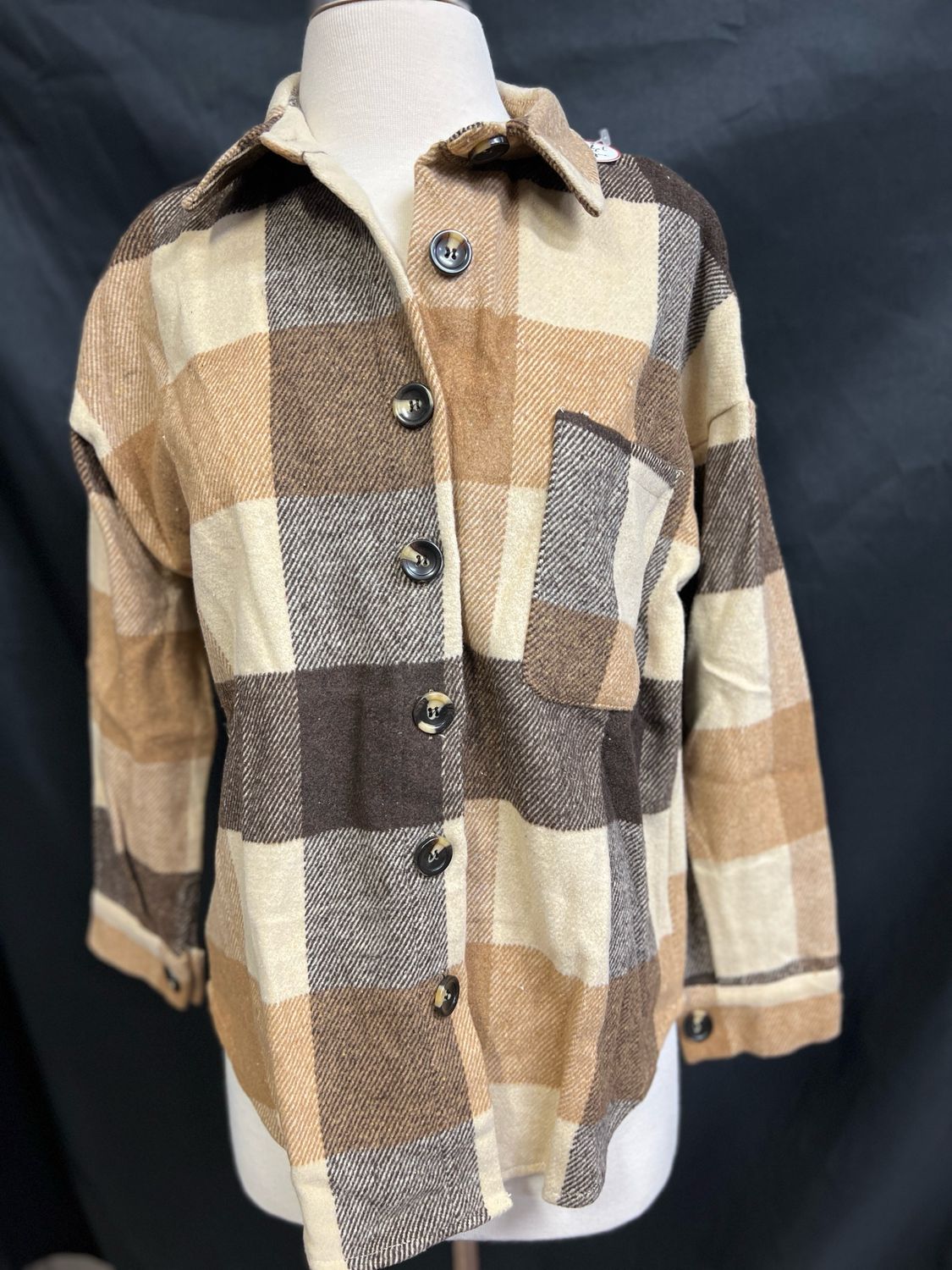 Chestnut Plaid Shacket