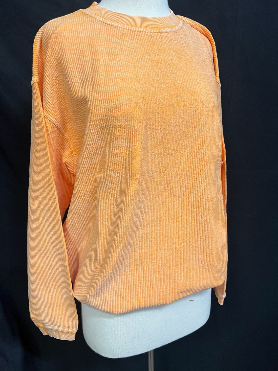 Apricot Corded Crew Sweatshirt Apricot Corded Crew Sweatshirt