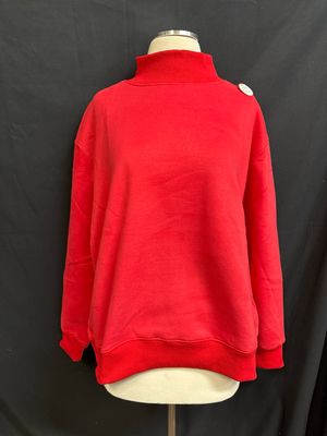 Mock Neck Sweatshirt - Red