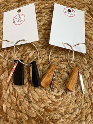 Jolie Wooden Bar Earrings Jolie Wooden Bar Earrings