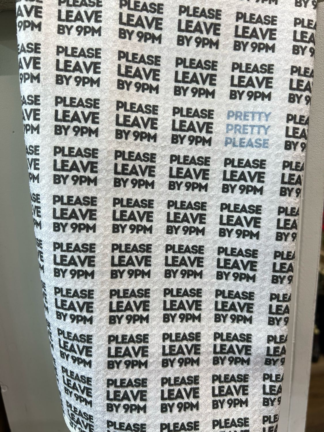 Please Leave by 9pm Towel