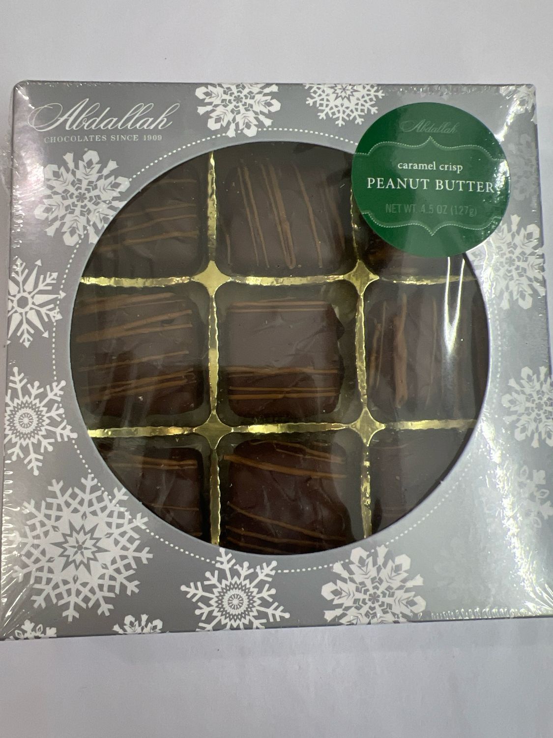 Abdallah 4.5oz Peanut Butter Caramel Crisp Snowflake Box
