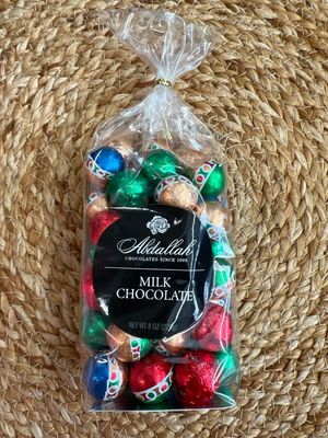 Abdallah 8oz Bag Foiled Milk Chocolate Balls Abdallah 8oz Bag Foiled Milk Chocolate Balls