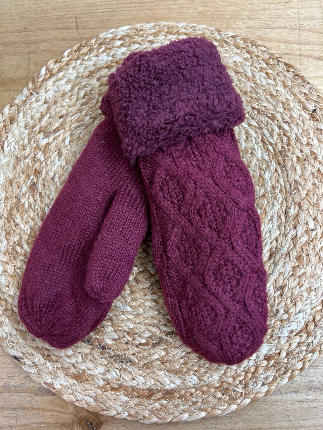 Sherpa Cuff Mittens
