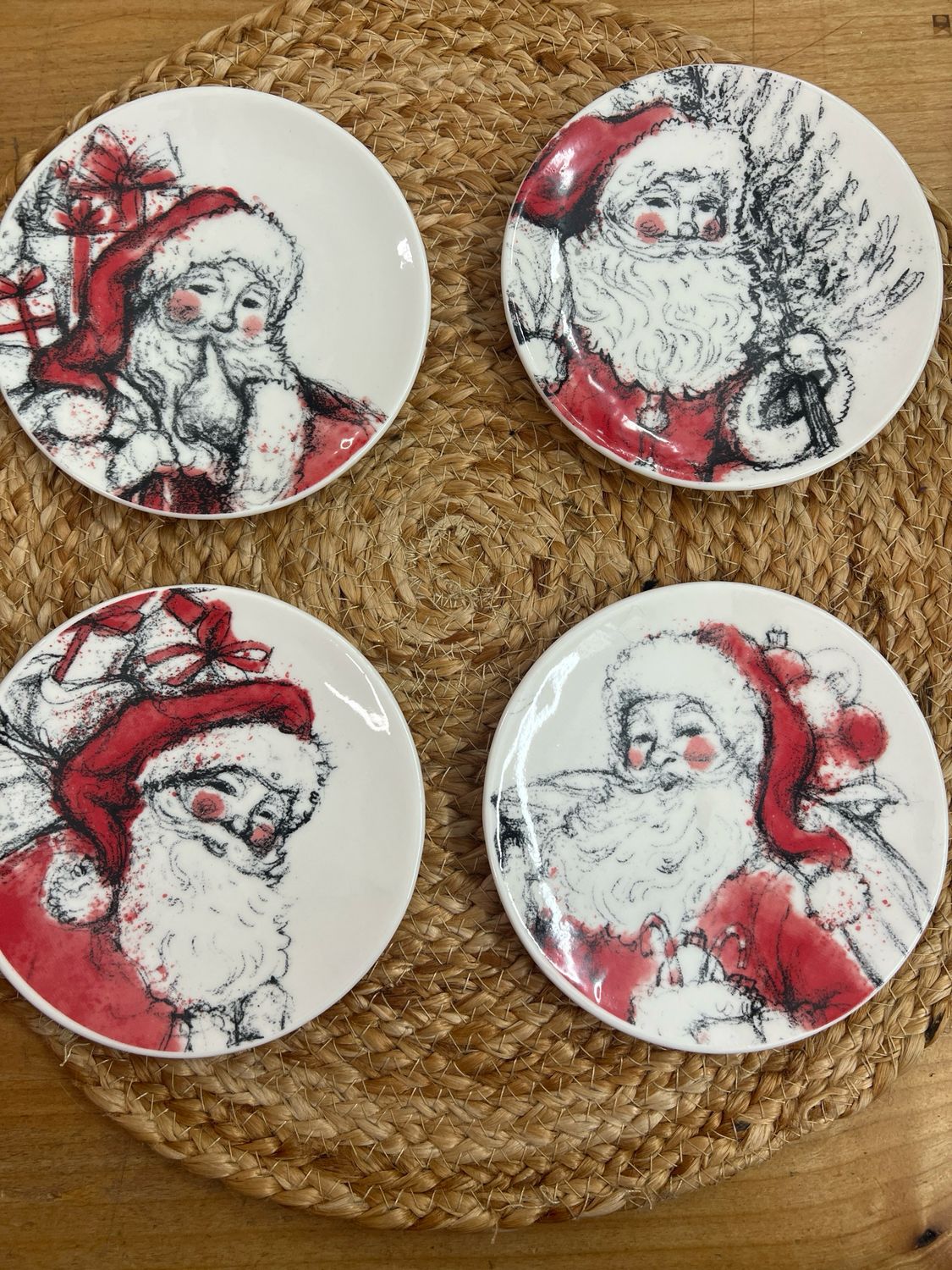 Stoneware Santa DIsh