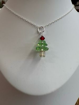Christmas Tree Sterling Necklace