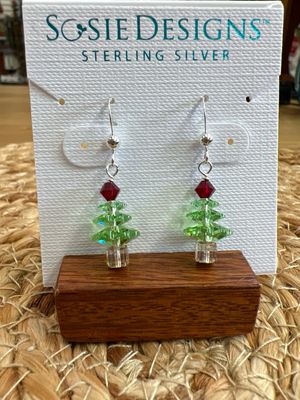 Christmas Tree Sterling Earrings