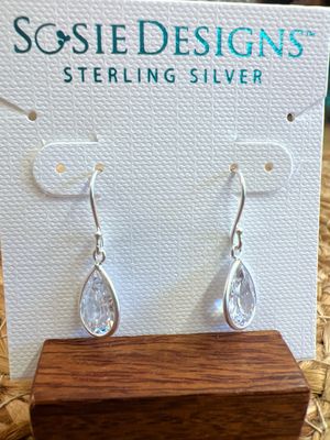 Sterling Teardrop Cubic Zirconia Earrings Sterling Teardrop Cubic Zirconia Earrings